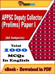 EBook of APPSC Deputy Collector Prelims Paper 1 Exam, PDF Format in English