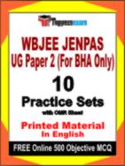 WBJEE JENPAS UG Paper 2 (For BHA Only) Test Book in English - Practice Set