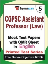CGPSC Assistant Professor (Law) Exam Mock Test Papers (Book) in English