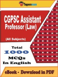 EBook of CGPSC Assistant Professor (Law) Exam, PDF Format in English