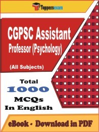 EBook of CGPSC Assistant Professor (Psychology) Exam, PDF Format in English