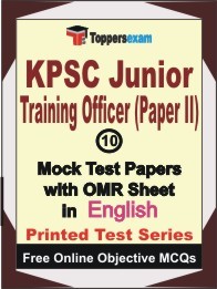 KPSC Junior Training Officer Paper II Exam Mock Test Papers (Book) in English