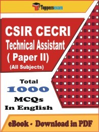 EBook of CSIR CECRI TECHNICAL ASSISTANT PAPER II Exam, PDF Format in English