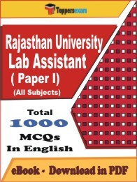 EBook of Rajasthan University Lab Assistant Paper I Exam, PDF Format in English