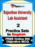 Rajasthan University Lab Assistant Test Book in English - Question Paper / Practice Set