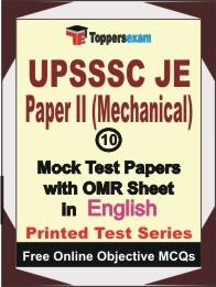 UPSSSC JE Paper II (Mechanical) Exam 10 Practice Set Book (English)