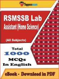 RSMSSB Lab Assistant (Home Science) PDF Book In English