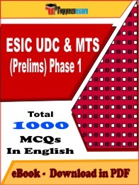 ESIC UDC & MTS Prelims Phase 1 PDF Book In English