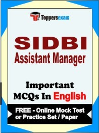 SIDBI Assistant Manager Exam Objective MCQ in English (Book) + (FREE) Online Mock Test Series