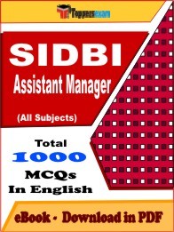 EBook of SIDBI Assistant Manager Exam (MCQ) in PDF Format in English