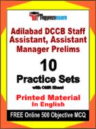 Adilabad DCCB Staff Assistant, Assistant Manager Prelims Test Book in English - Practice Set