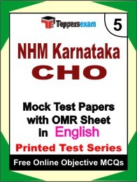 NHM Karnataka CHO Exam Book in English - Mock Test / Practice Set