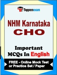 NHM Karnataka CHO Exam Book in English - Question Paper / Practice Set