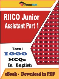 RIICO Junior Assistant (Part-1) PDF Book In English - MCQ / Objective Questions