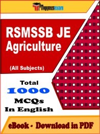 EBook of RSMSSB JE Agriculture Exam (MCQ) in PDF Format in English