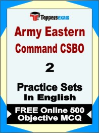 Army Eastern Command CSBO Exam Book in English - Question Paper / Practice Set