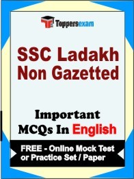 SSC Ladakh Non Gazetted Exam Objective MCQ in English (Book) + (FREE) Online Mock Test Series
