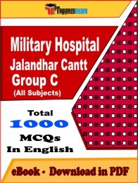 EBook of Military Hospital Jalandhar Cantt Group C Exam (MCQ) in PDF Format in English