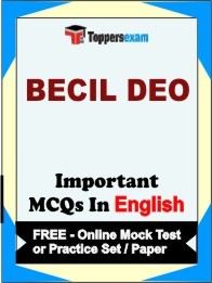 BECIL DEO Exam Objective MCQ in English (Book) + (FREE) Online Mock Test Series