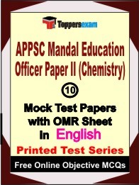 APPSC Mandal Education Officer Paper II (Chemistry) Exam 10 Practice Set Book (English)