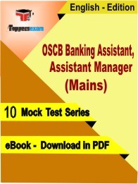 EBook of OSCB Banking Assistant, Assistant Manager Mains Exam (10 Mock Test) in PDF Format in English
