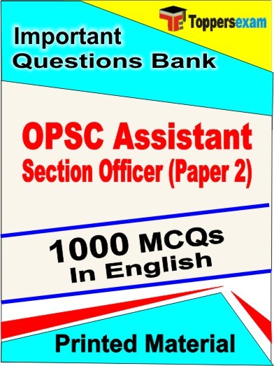 OPSC Assistant Section Officer Paper 2 Test Book in English - Objective MCQ
