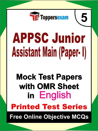 APPSC Junior Assistant Mains (Paper-I) Exam Practice Set Book (English)