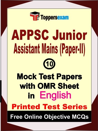 APPSC Junior Assistant Main (Paper- II) Exam 10 Practice Set Book (English)