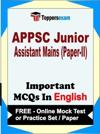 APPSC Junior Assistant Main (Paper- II) Exam Objective MCQ in English (Book) + (FREE) Online Mock Test Series
