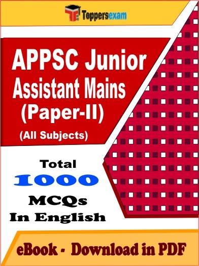 EBook of APPSC Junior Assistant Main (Paper- II) Exam (MCQ) in PDF Format in English
