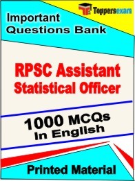 RPSC Assistant Statistical Officer Exam 1000 Objective MCQ in English (Printed Book)