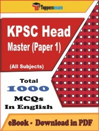 KPSC Head Master Paper 1 PDF Book In English