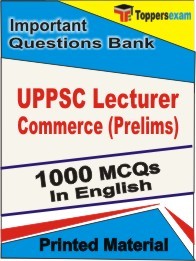 UPPSC Lecturer Commerce (Prelims) Exam 1000 Objective MCQ in English (Printed Book)