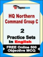 HQ Northern Command Group C Test Book in English - Question Paper / Practice Set