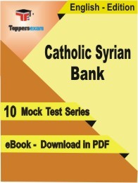EBook of Catholic Syrian Bank Exam (10 Mock Test) in PDF Format in English