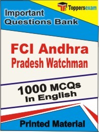 FCI Andhra Pradesh Watchman Exam 1000 Objective MCQ in English (Printed Book)
