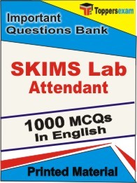 SKIMS Lab Attendant Exam 1000 Objective MCQ in English (Printed Book)