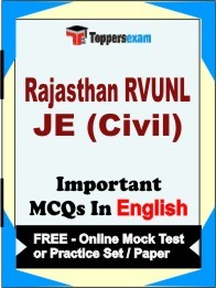 RAJASTHAN RVUNL JE CIVIL Exam Objective MCQ in English (Book) + (FREE) Online Mock Test Series