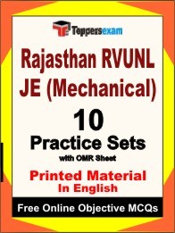 RAJASTHAN RVUNL JE MECHANICAL Exam 10 Practice Sets Book (English)