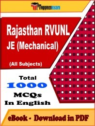 EBook of RAJASTHAN RVUNL JE MECHANICAL Exam (MCQ) in PDF Format in English