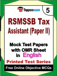 RSMSSB TAX ASSISTANT PAPER II Exam Practice Set Book (English)