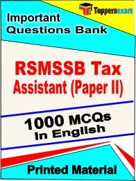 RSMSSB Tax Assistant Paper II Exam 1000 Objective MCQ in English (Printed Book)
