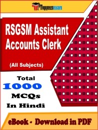 EBook of RSGSM ASSISTANT ACCOUNTS CLERK Exam (MCQ) in PDF Format in Hindi