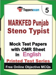 MARKFED Punjab Steno Typist Exam 5 Practice Set Book (English)