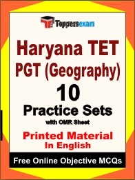 Haryana TET PGT Geography Book in English - Practice Set