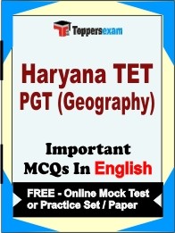 HARYANA TET PGT GEOGRAPHY Exam Objective MCQ in English (Book) + (FREE) Online Mock Test Series