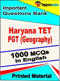 Haryana TET PGT Geography Exam 1000 Objective MCQ in English (Printed Book)