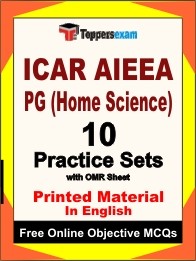 ICAR AIEEA PG HOME SCIENCE Exam 10 Practice Sets Book (English)