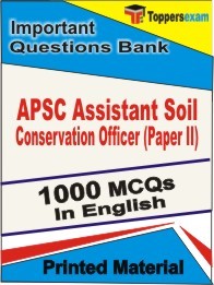 APSC Assistant Soil Conservation Officer (Paper 2) Exam 1000 Objective MCQ in English (Printed Book)