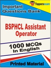 BSPHCL Assistant Operator Test Book in English - Objective MCQ